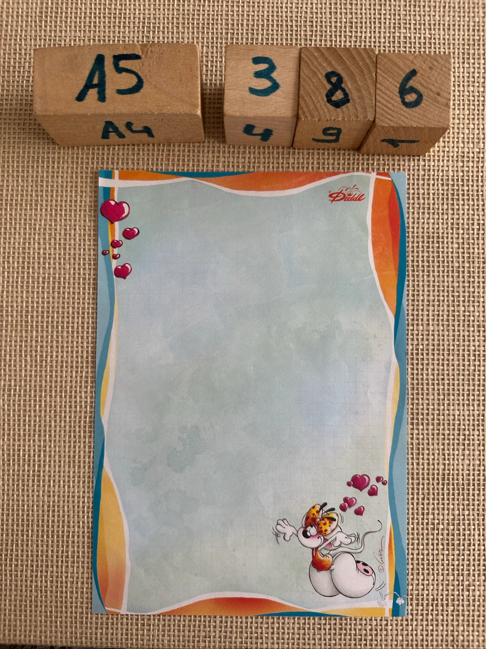 Diddl gekleurd briefpapier A5 nr.386